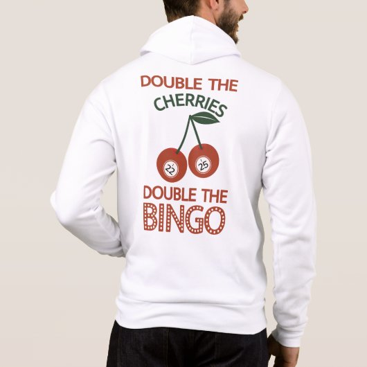Pull À Capuche Double les cerises Double le bingo (Dos)