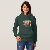 Pull À Capuche Doudoune à capuche Forest Green Campfire ! (Devant entier)