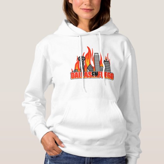 Pull À Capuche Doudoune à capuche pour femmes Dallas En Fuego (Devant)