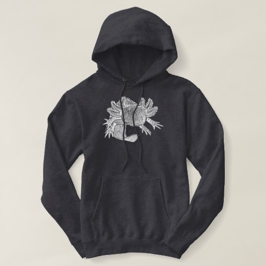 Pull À Capuche Doudoune Axolotl - BLANC (Design devant)