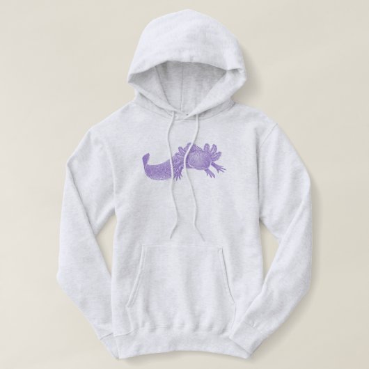 Pull À Capuche Doudoune Axolotl - VIOLET (Design devant)