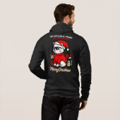 Pull À Capuche Doudoune de Noël pour homme Cool Cat Premium, hive (Dos entier)