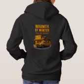 Pull À Capuche Doudoune femme arbre de pin enneigé en hiver – Aes (Dos)