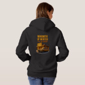 Pull À Capuche Doudoune femme arbre de pin enneigé en hiver – Aes (Dos entier)