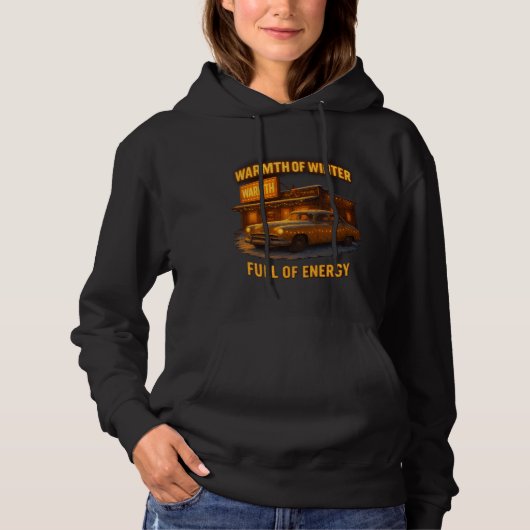 Pull À Capuche Doudoune femme arbre de pin enneigé en hiver – Aes (Devant)