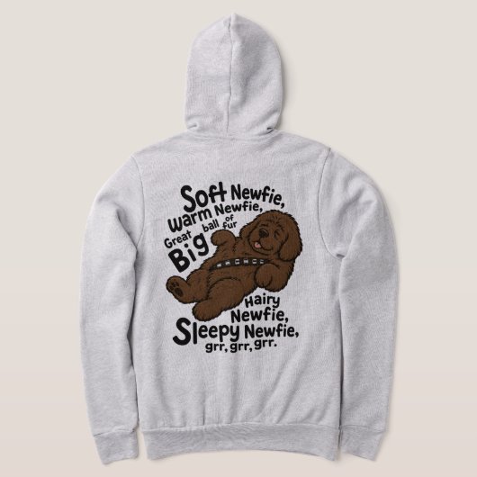Pull À Capuche Doux poème Newfie (Newfie marron)  (Couchage Retour)