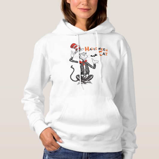 Pull À Capuche Dr. Seuss | Chat Chapeauté Halloween (Devant)