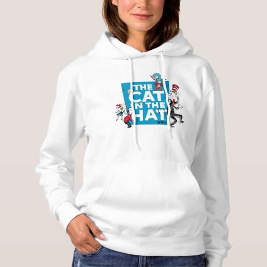 Pull À Capuche Dr. Seuss | Logo du Chat dans le Chapeau - Personn (Devant)