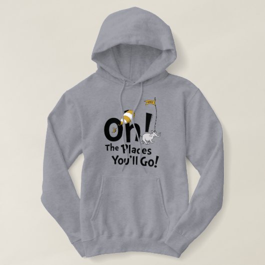 Pull À Capuche Dr Seuss | Oh, les endroits où vous irez ! Retro (Design devant)