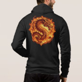 Pull À Capuche Dragon de feu orange ardent Cadeau pour hommes (Dos)