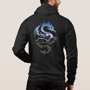 Pull À Capuche Dragon métallique argenté