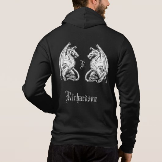 Pull À Capuche Dragons à ailes personnalisés (Dos)