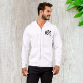 Pull À Capuche Drapeau À damiers Noir Et Blanc Mens Full Zip