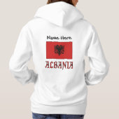 Pull À Capuche Drapeau albanais personnalisé d'Albanie  (Dos)