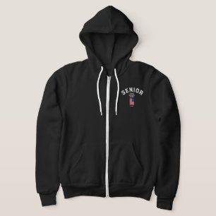 Pull À Capuche Drapeau américain de senior/collège de la skyline 