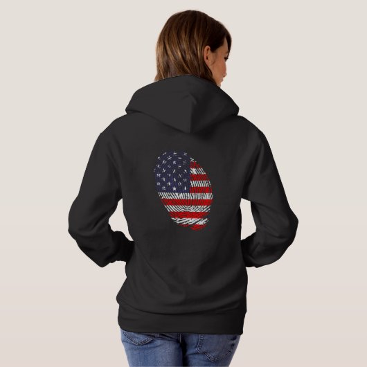 Pull À Capuche Drapeau américain, drapeau des États-Unis, emprein (Dos entier)