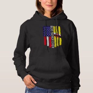 Pull À Capuche Drapeau américain et drapeau de Brunei Meilleur Pè