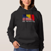 Pull À Capuche Drapeau américain et Tchad Drapeau Meilleure mère (Devant)
