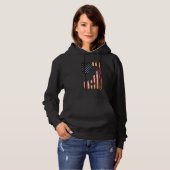 Pull À Capuche Drapeau Américain Silhouette Dragon À Portes 4 Jui (Devant entier)