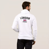 Pull À Capuche Drapeau anglais britannique Londres Imprimé Hommes (Dos entier)