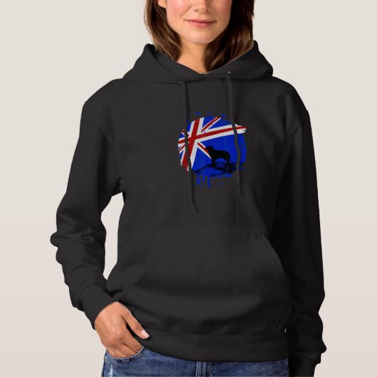 Pull À Capuche Drapeau australien Shepard Dog (Devant)