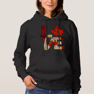 Pull À Capuche Drapeau canadien patriotique Canada Love Maple Lea