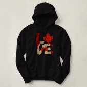 Pull À Capuche Drapeau canadien patriotique Canada Love Maple Lea (Design devant)