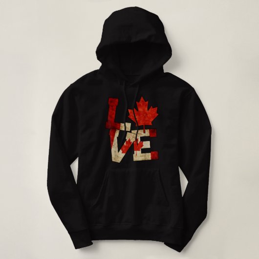 Pull À Capuche Drapeau canadien patriotique Canada Love Maple Lea (Design devant)