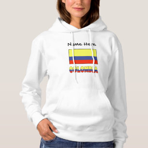 Pull À Capuche Drapeau colombien Colombie Personnalisation noire