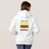 Pull À Capuche Drapeau colombien Colombie Personnalisation noire  (Dos entier)