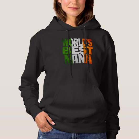 Pull À Capuche Drapeau Cool Irish Nana pour Irish Celtic Nana (Devant)