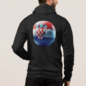 Pull À Capuche Drapeau croate de football (Dos)