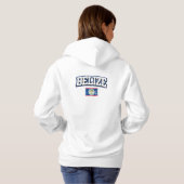 Pull À Capuche Drapeau de cru de Belize (Dos entier)