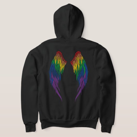 Pull À Capuche Drapeau de fierté - Ange (Couchage Retour)