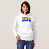 Pull À Capuche Drapeau de fierté bispirituel de SlipperyJoe's sym (Devant entier)