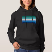 Pull À Capuche Drapeau de fierté gay masculin (Azur) (Devant)