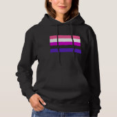 Pull À Capuche Drapeau de fierté genderfluid (Devant)