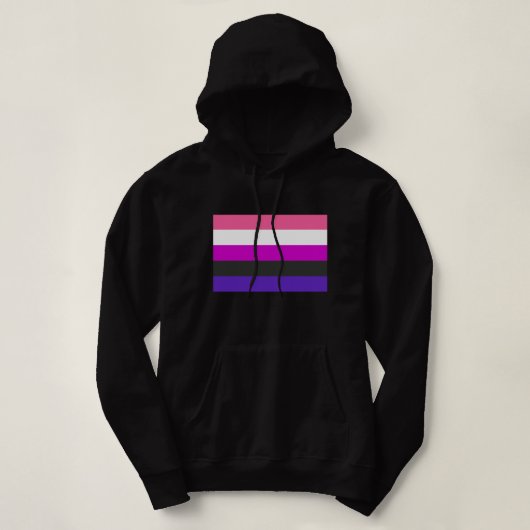 Pull À Capuche Drapeau de fierté genderfluid (Design devant)