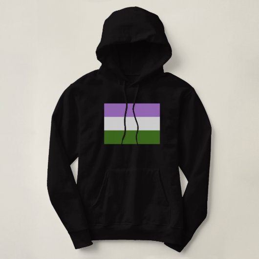 Pull À Capuche Drapeau de fierté genderqueer (Design devant)