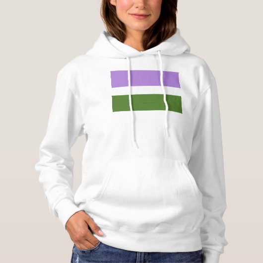 Pull À Capuche Drapeau de fierté genderqueer de SlipperyJoe lavan (Devant)