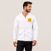 Pull À Capuche Drapeau de fierté intersexe de SlipperyJoe's fond  (Devant entier)