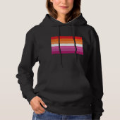 Pull À Capuche Drapeau de fierté lesbienne (Devant)