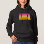 Pull À Capuche Drapeau de fierté lesbienne (Aube) (Devant)