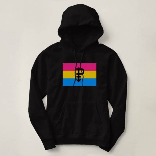 Pull À Capuche Drapeau de fierté pansexuelle (Design devant)