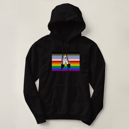 Pull À Capuche Drapeau de fierté Progress Pride LGBTQ+ Two-Spirit (Design devant)