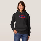 Pull À Capuche Drapeau de la Norvège Drapeau du pays grunge Norvè (Devant entier)