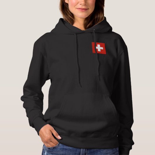 Pull À Capuche drapeau de la Suisse (Devant)