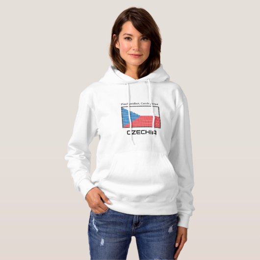 Pull À Capuche Drapeau de la Tchéquie (Devant entier)