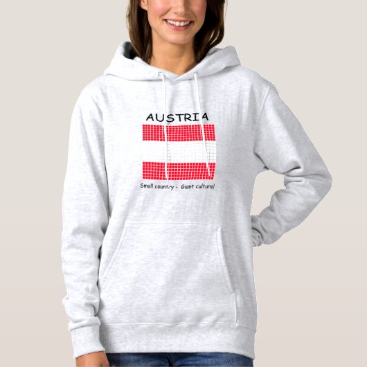 Pull À Capuche Drapeau de l'Autriche (Devant)