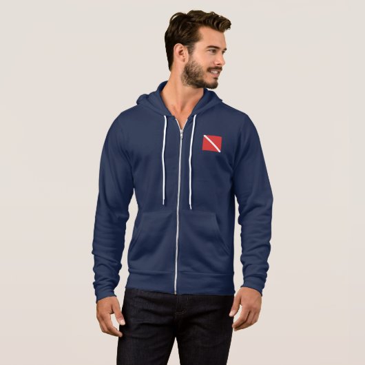 PULL À CAPUCHE DRAPEAU DE PLONGÉE EN SCUBA, DRAPEAU DE PLONGÉE EN (Devant entier)